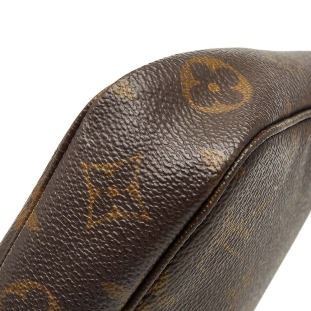 LOUIS VUITTON Brown Monogram Leather Pochette Pouch - Picture 4 of 9